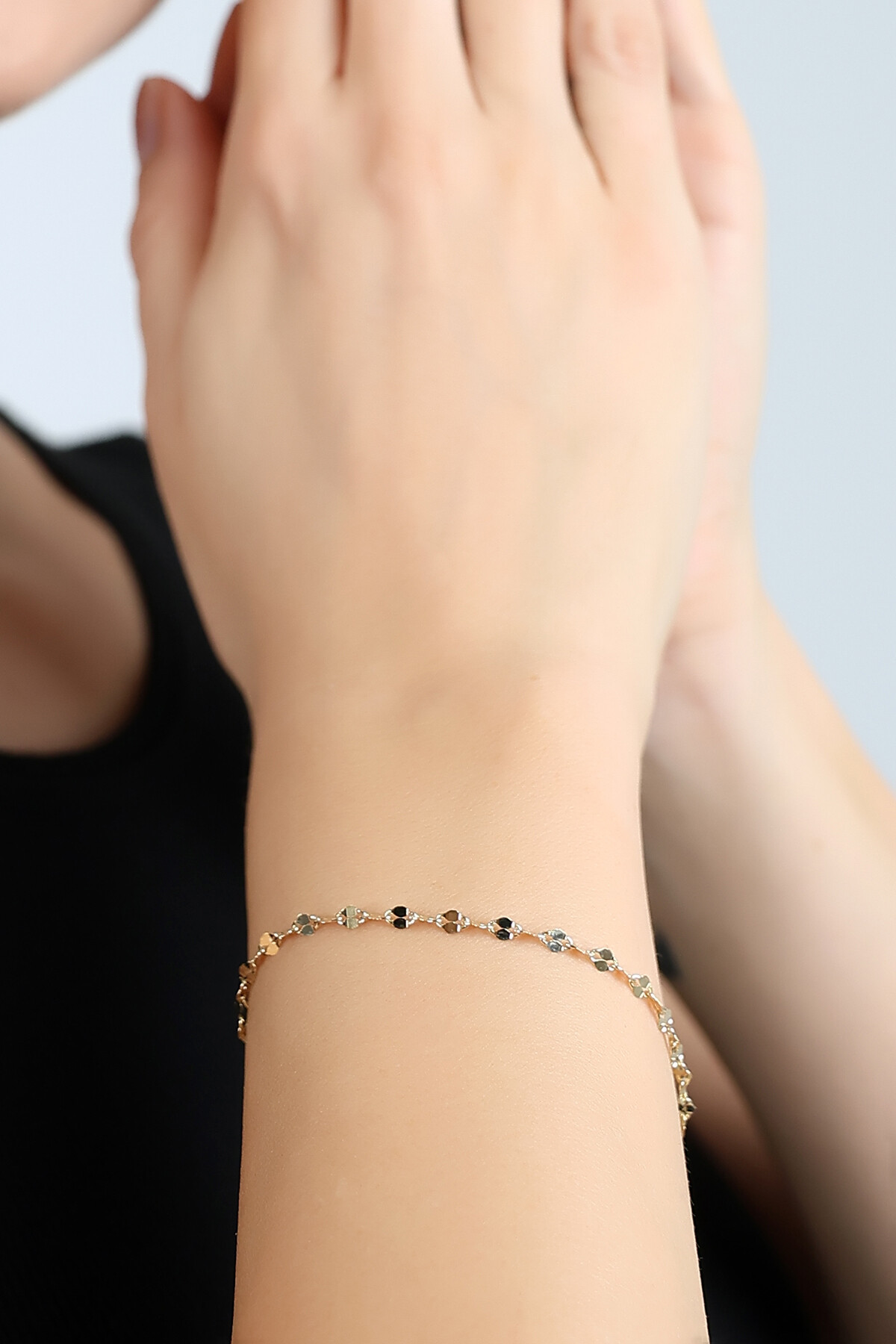 14 Ayar Altın Boomerang Bileklik