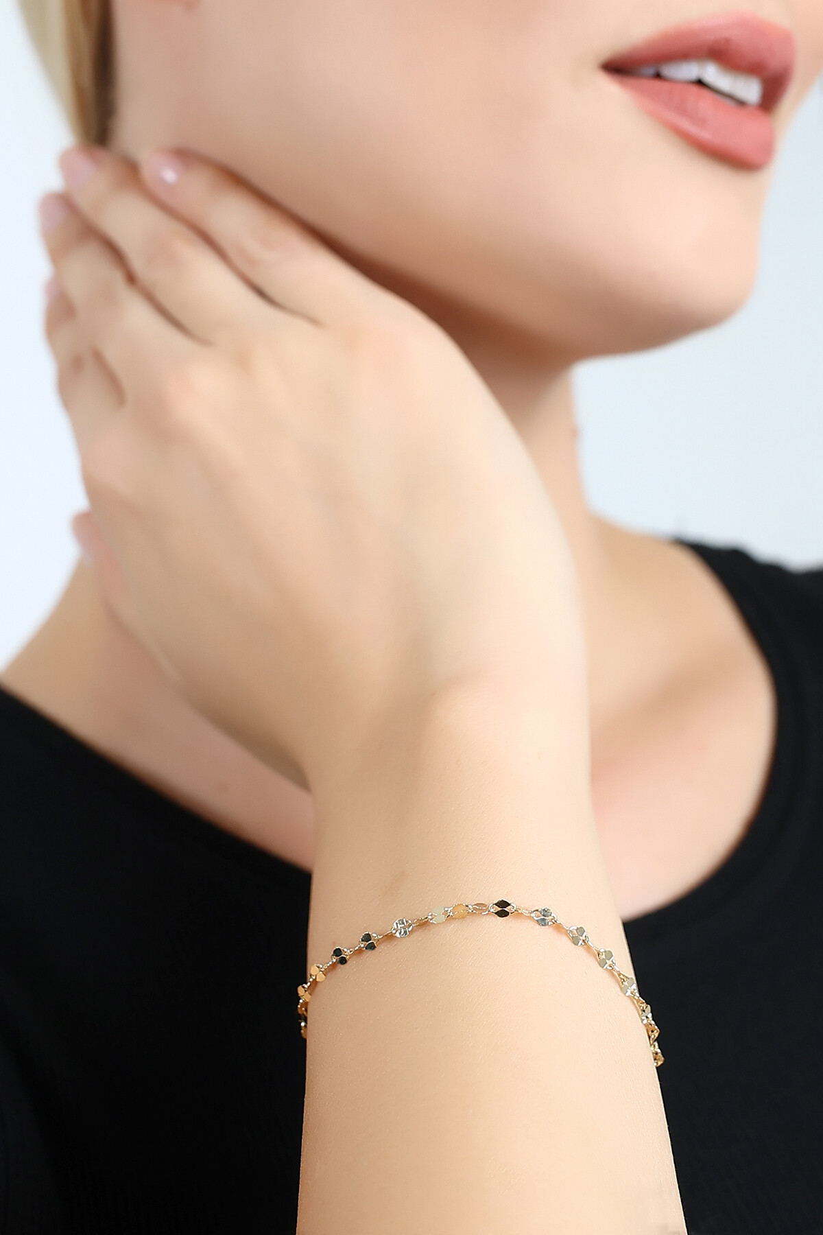 14 Ayar Altın Boomerang Bileklik