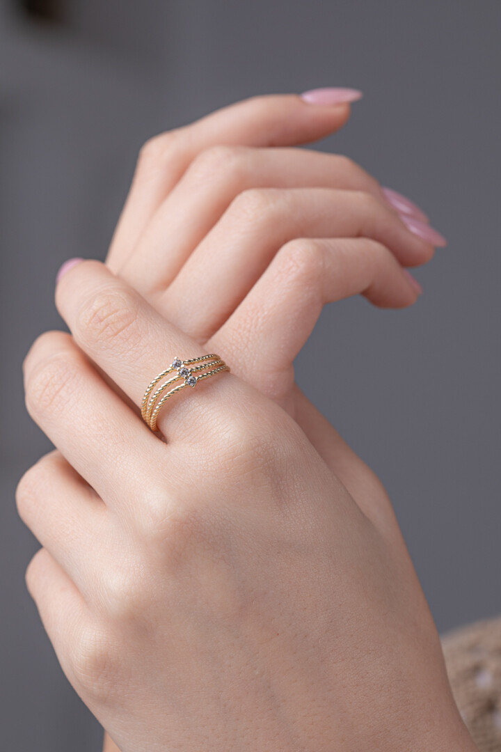 14 Ayar Altın Burgu Yüzük