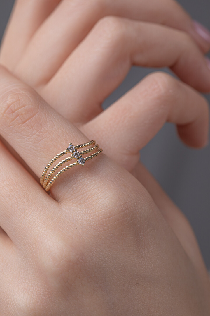 14 Ayar Altın Burgu Yüzük