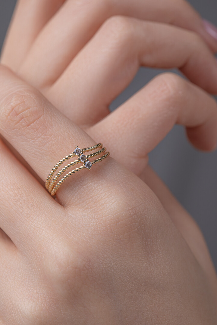 14 Ayar Altın Burgu Yüzük