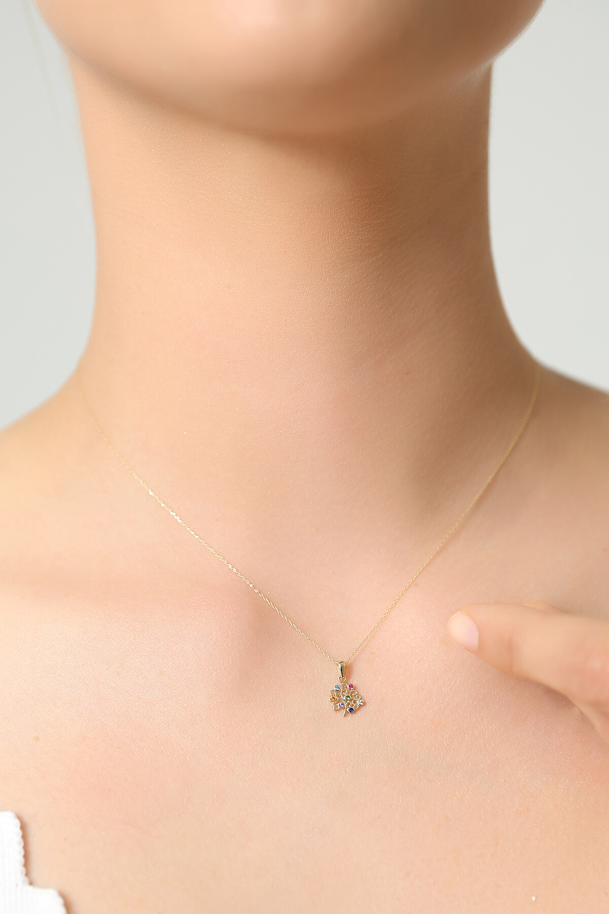 14 Ayar Altın Çiçek Kolye