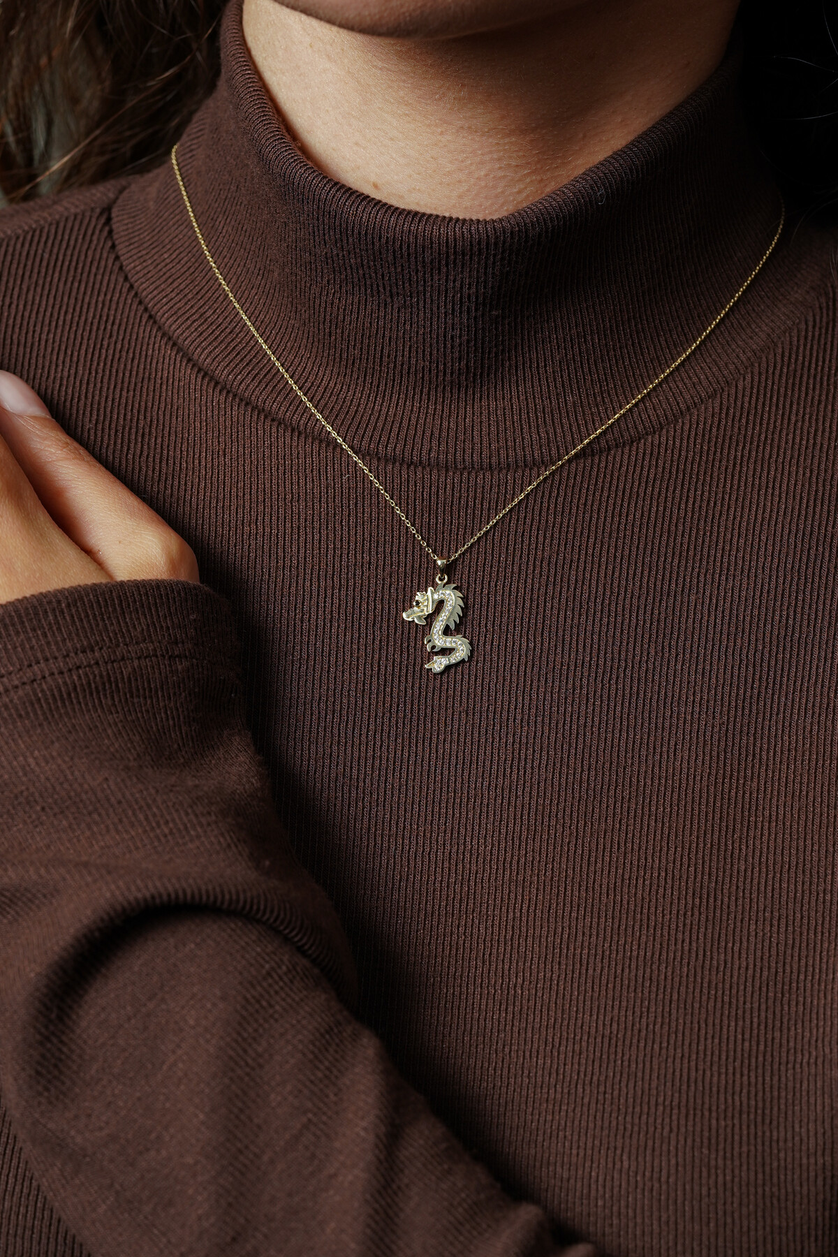 14 Ayar Altın Denizaltı Kolye