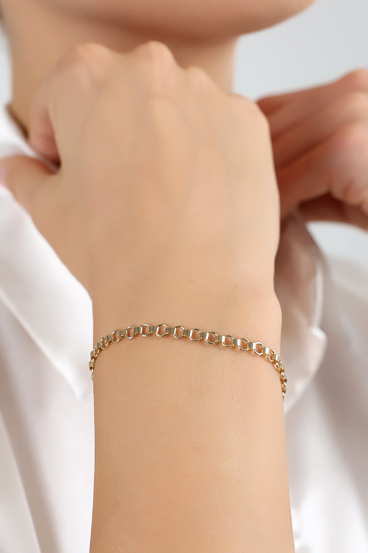 14 Ayar Altın Doç Zincir Bileklik