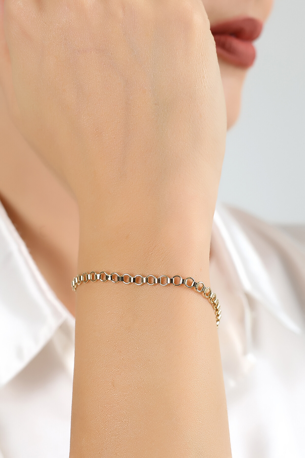 14 Ayar Altın Doç Zincir Bileklik