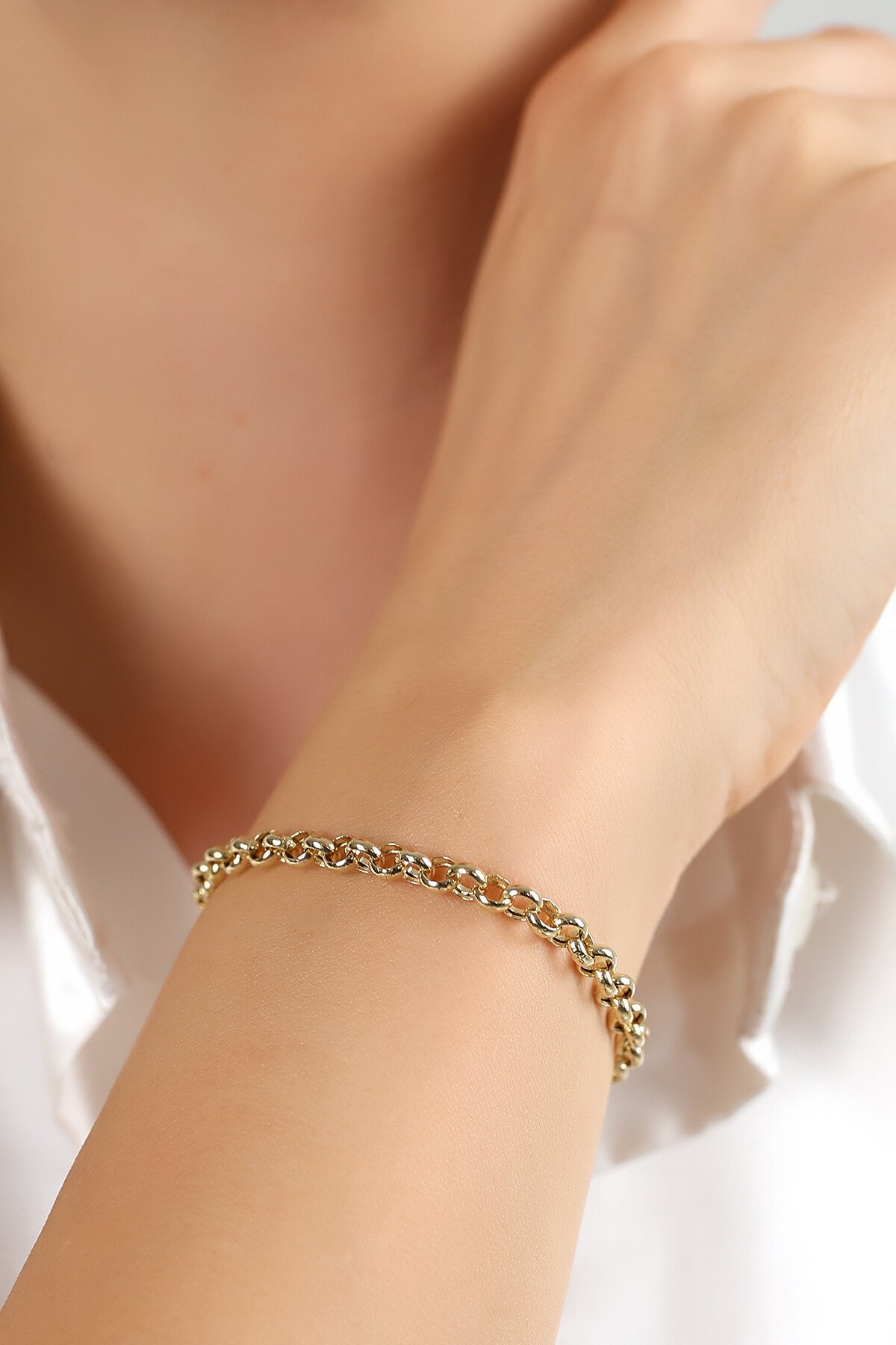 14 Ayar Altın Doch Zincir Bileklik