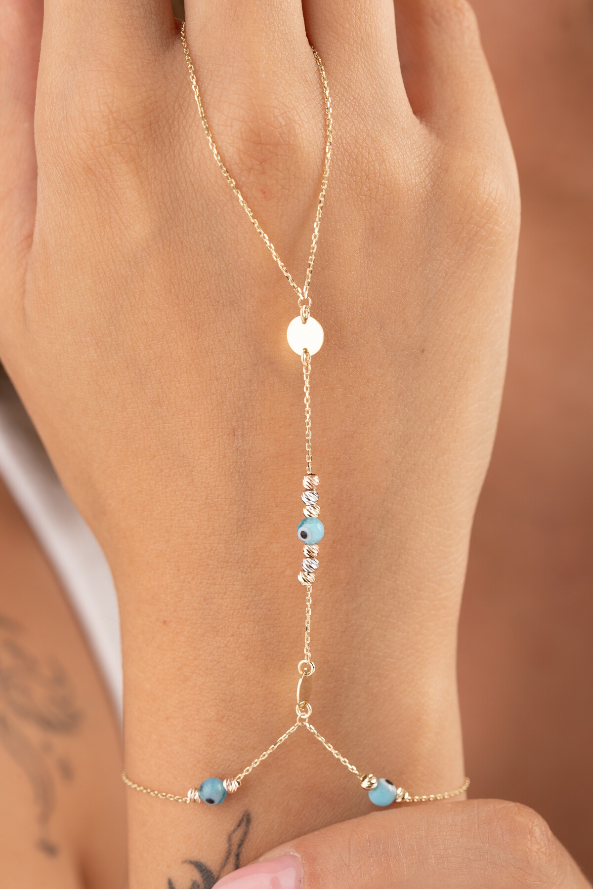 14 Ayar Altın Dorika Göz Şahmeran