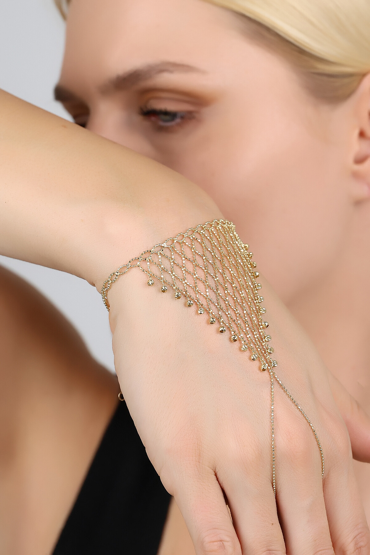 14 Ayar Altın Dorika Örgülü Tasarım Şahmeran