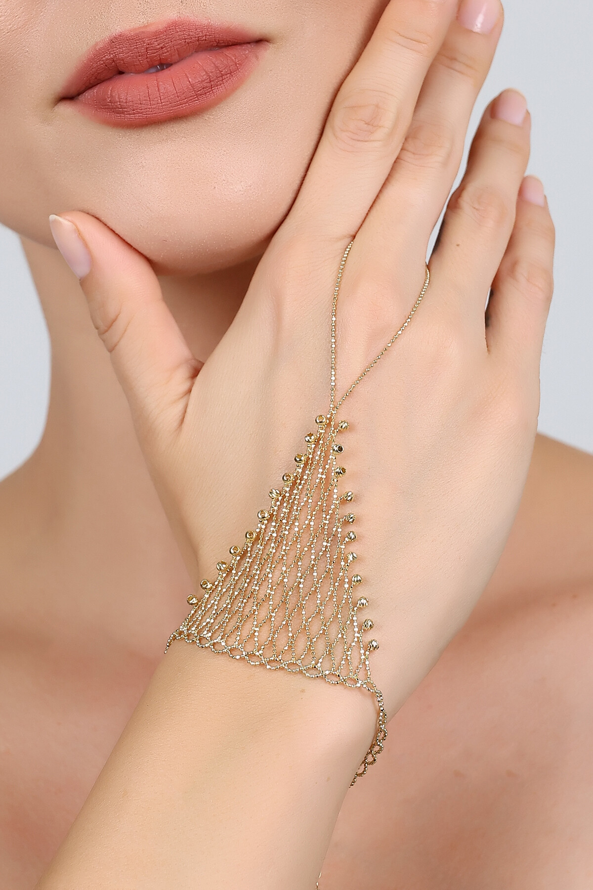 14 Ayar Altın Dorika Örgülü Tasarım Şahmeran