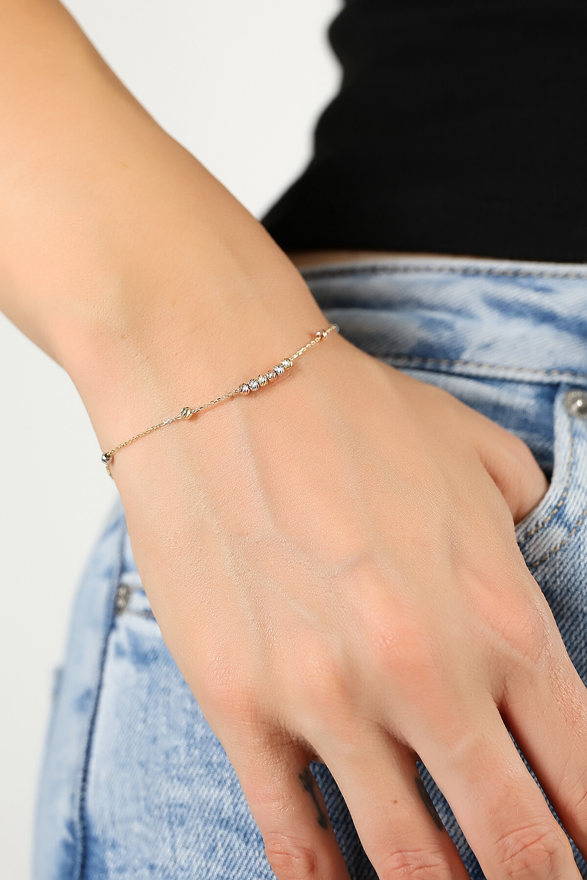 14 Ayar Altın Dorika Tasarım Bileklik