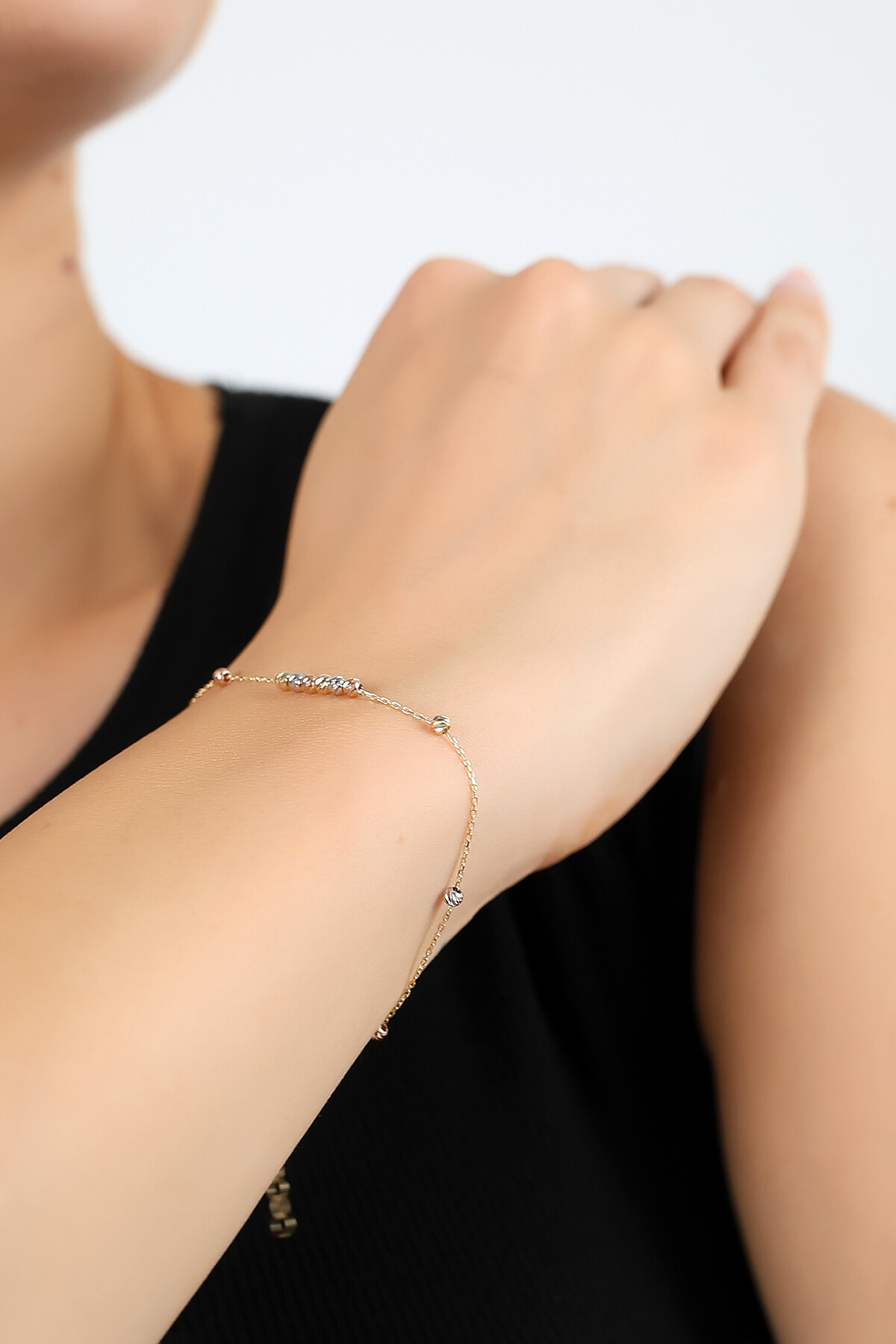 14 Ayar Altın Dorika Tasarım Bileklik