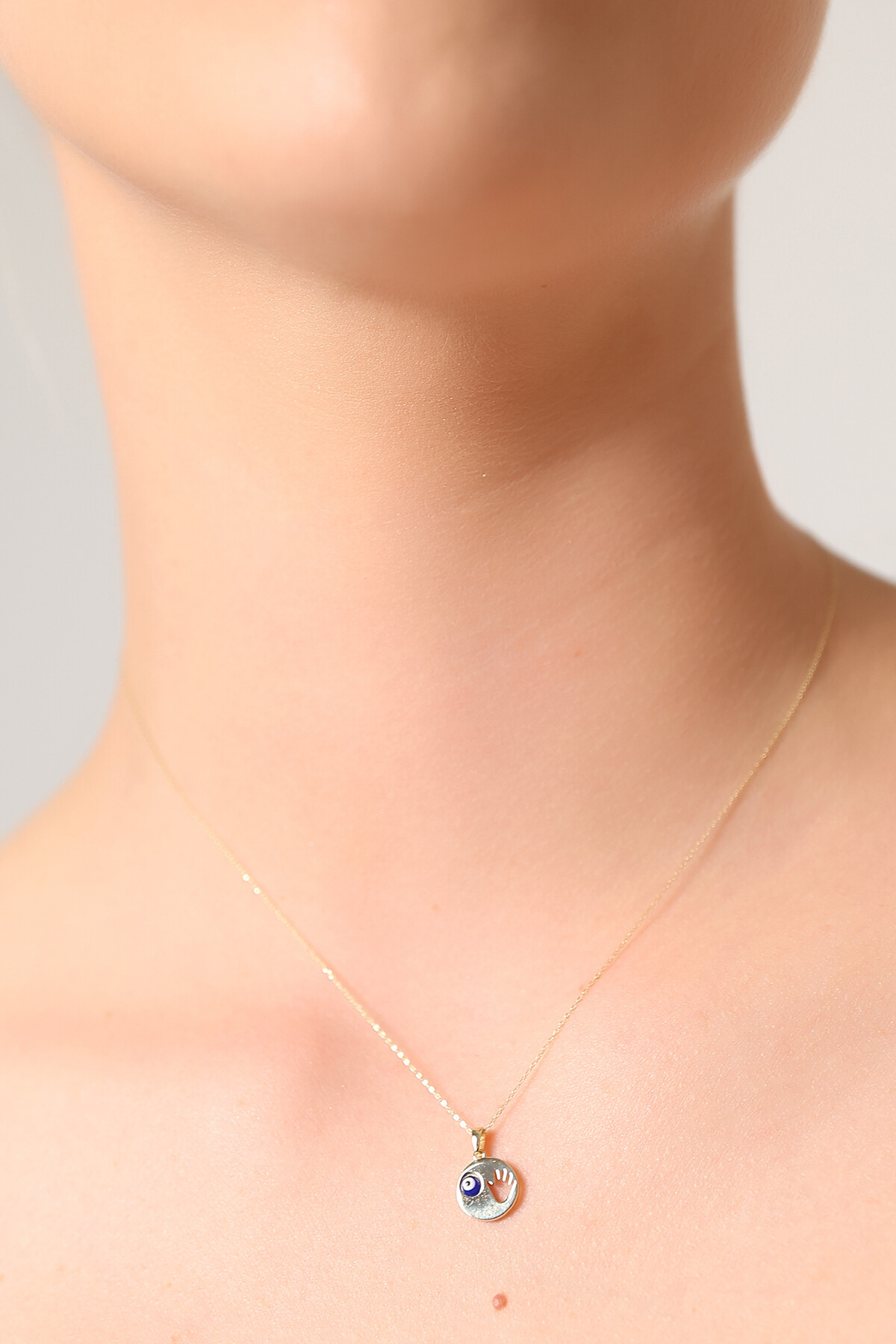 14 Ayar Altın El Kolye