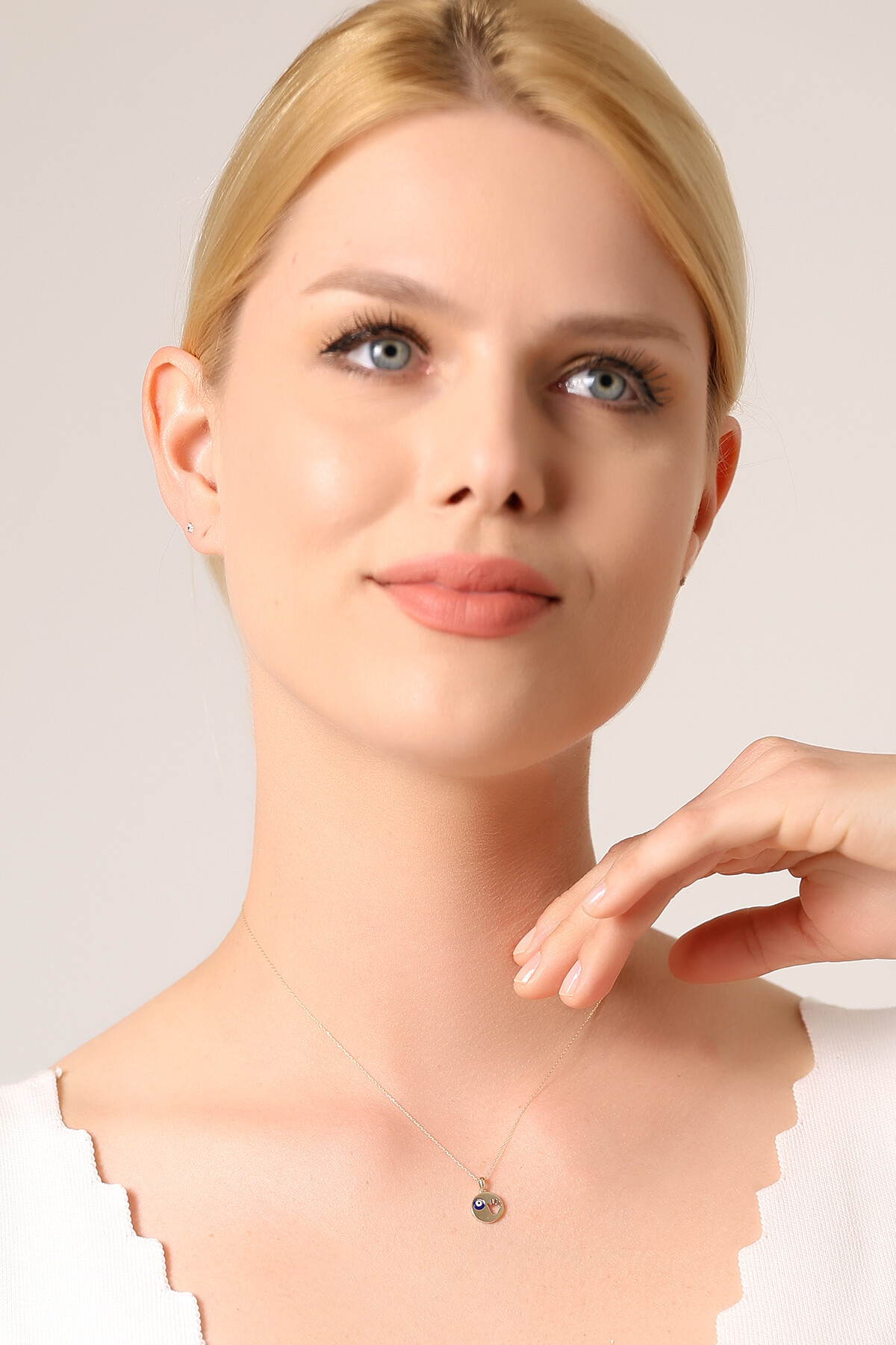 14 Ayar Altın El Kolye