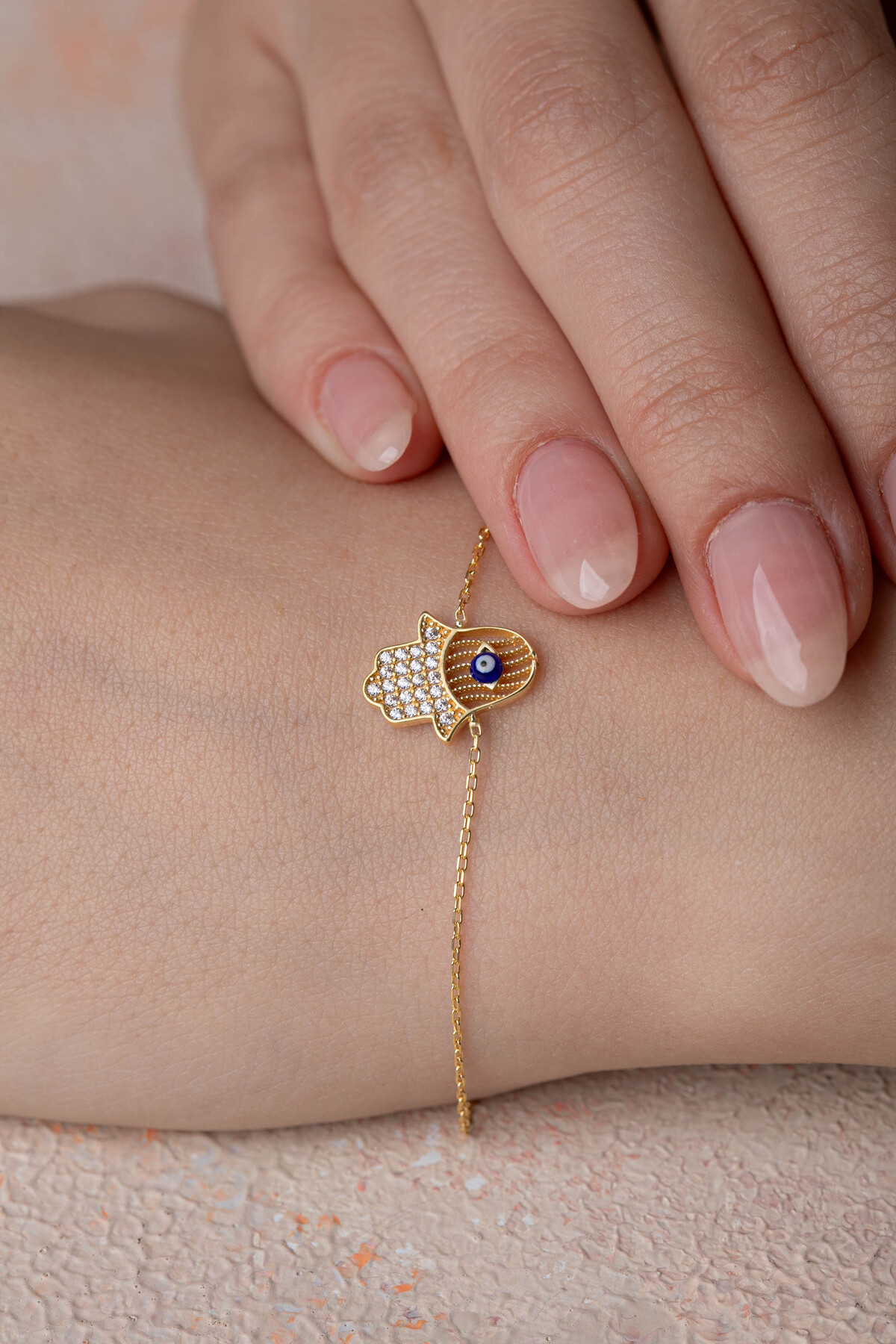 14 Ayar Altın Fatma Ananın Eli Bileklik