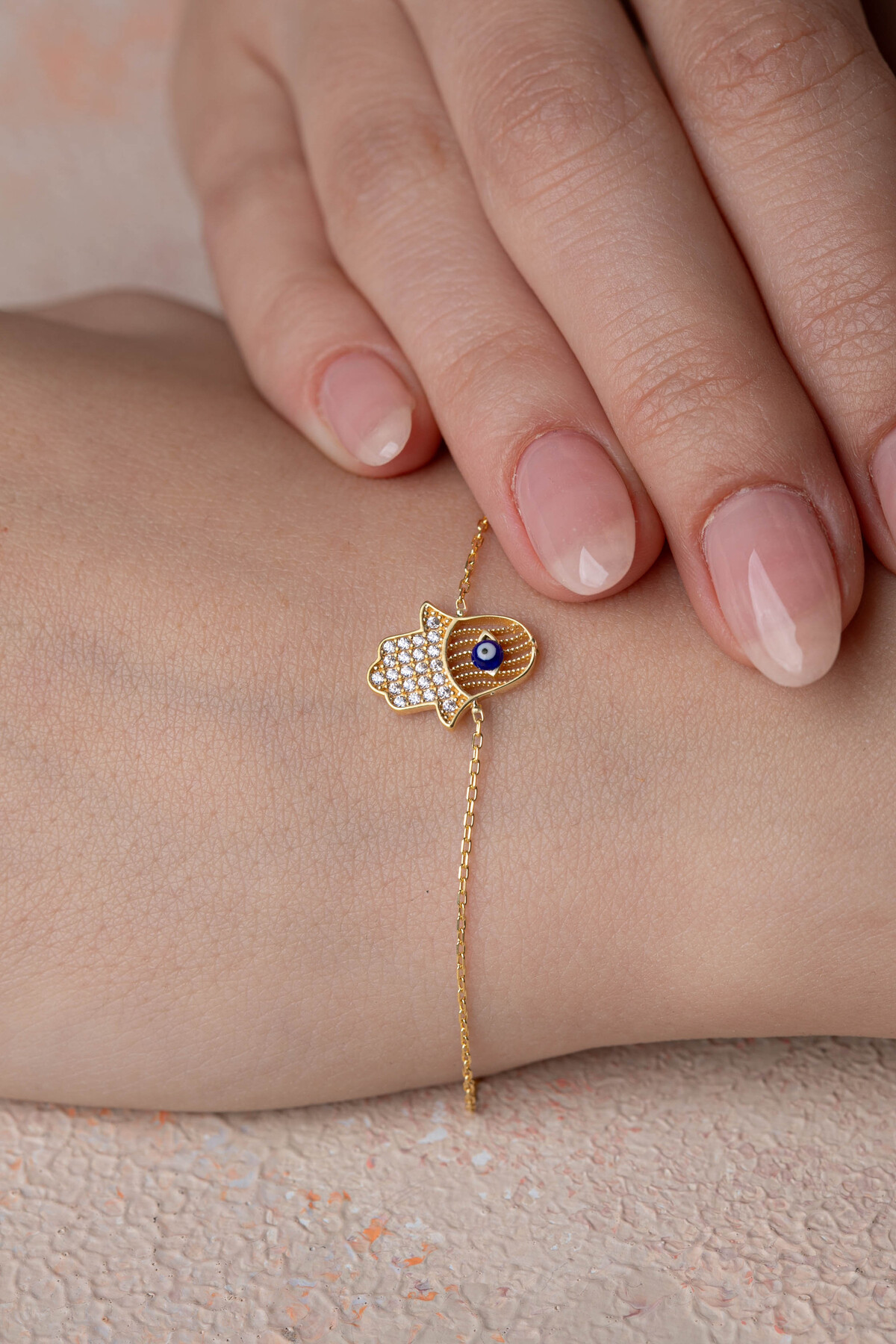 14 Ayar Altın Fatma Ananın Eli Bileklik