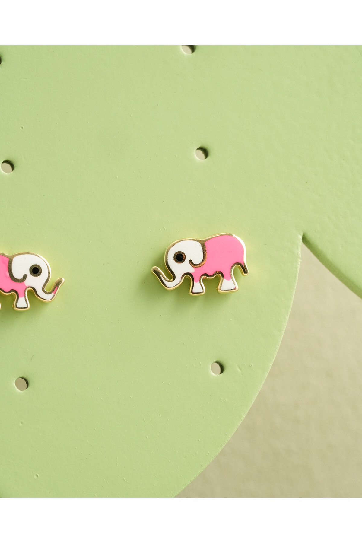 14 Ayar Altın Fil Çocuk Küpe