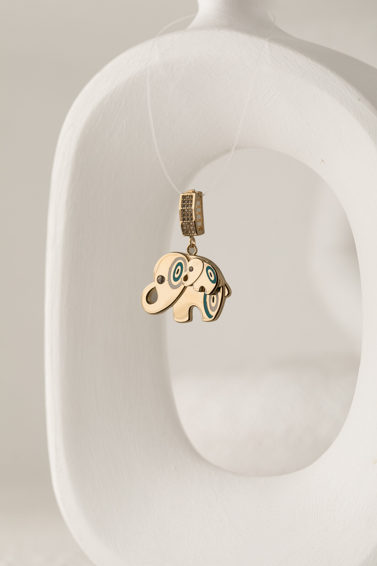 14 Ayar Altın Fil Kolye Ucu