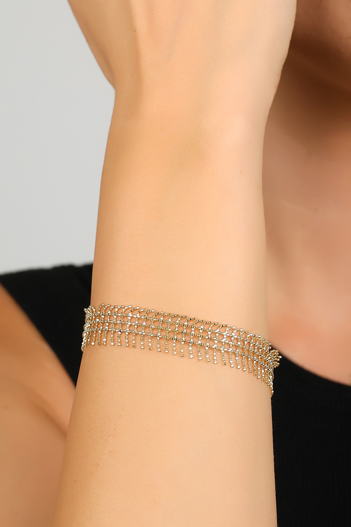 14 Ayar Altın File Örgü Bileklik