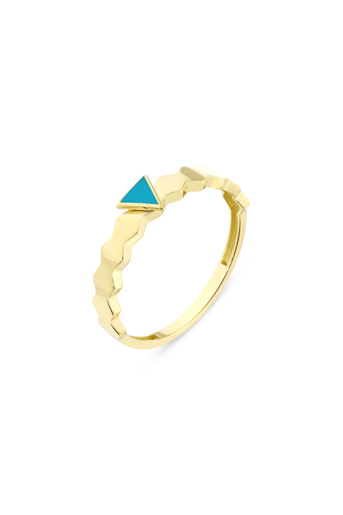 14 Ayar Altın Firuze Mineli Yüzük