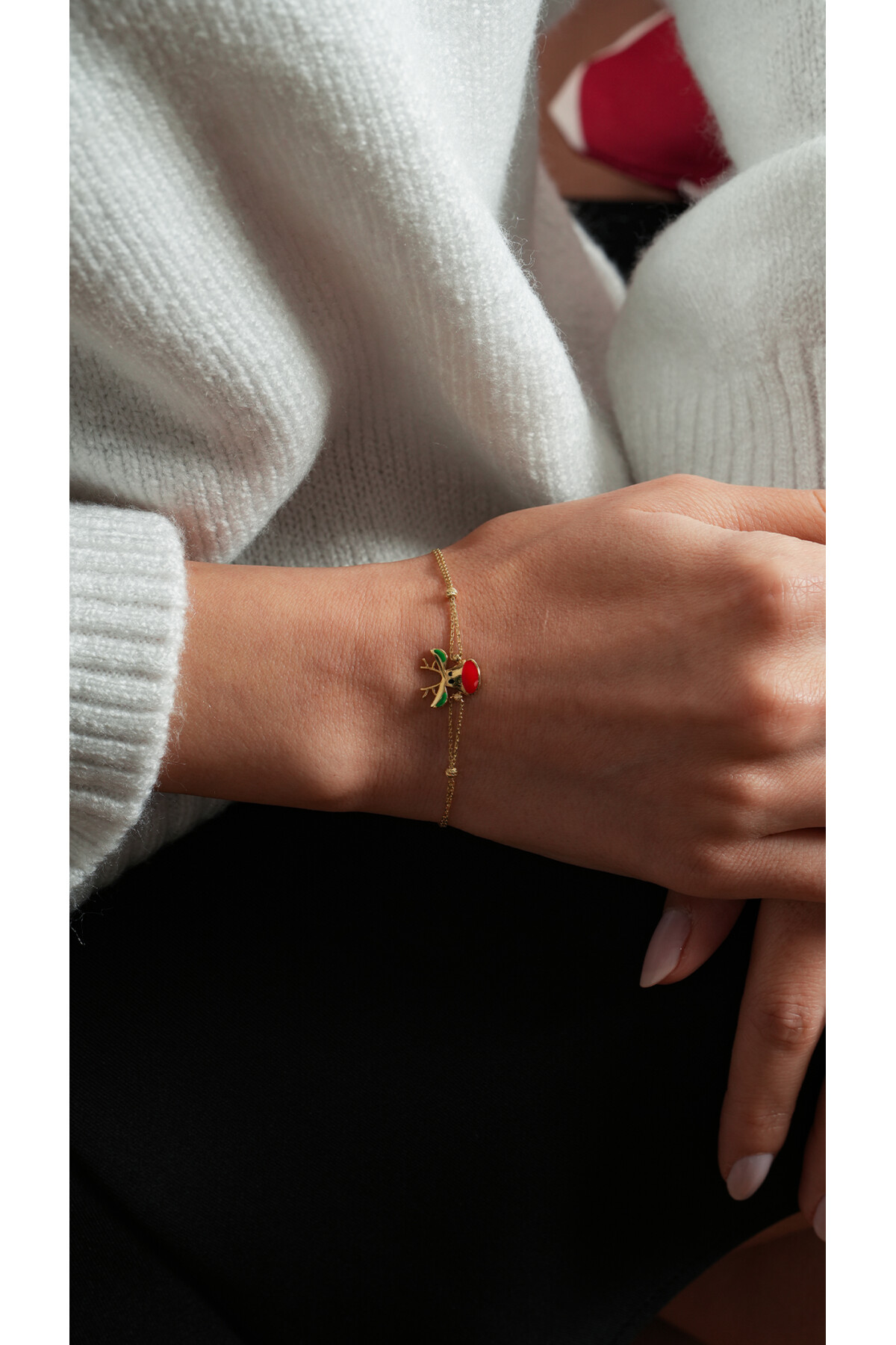 14 Ayar Altın Geyik Bileklik