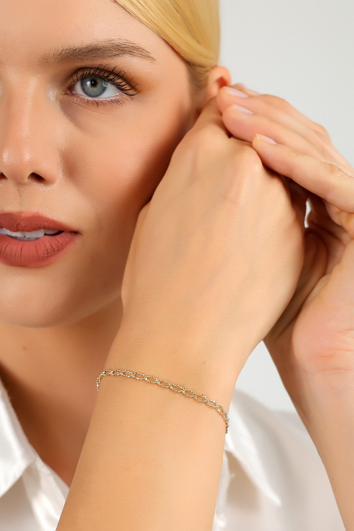 14 Ayar Altın Golf Zincir Bileklik