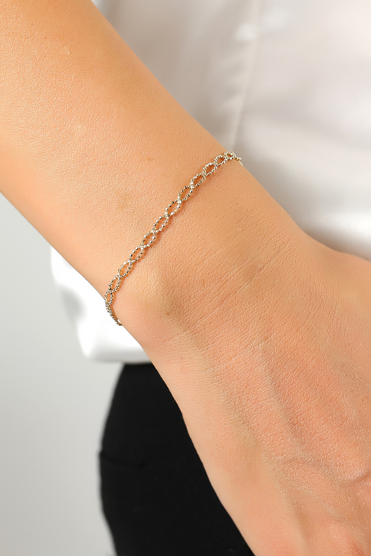 14 Ayar Altın Golf Zincir Bileklik