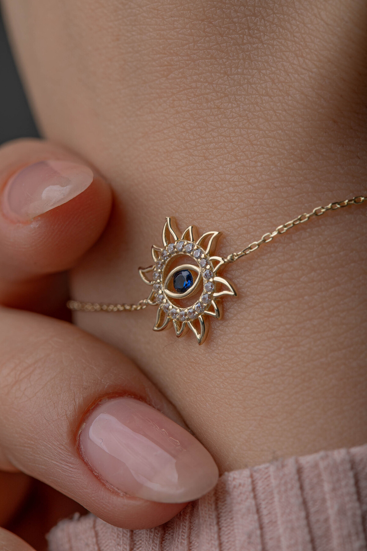 14 Ayar Altın Göz Bileklik