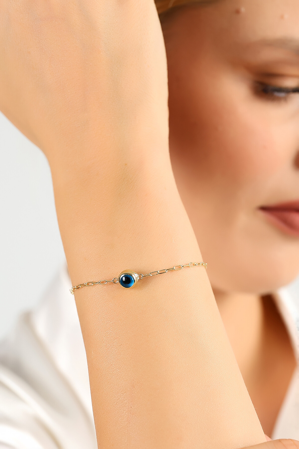 14 Ayar Altın Göz Bileklik