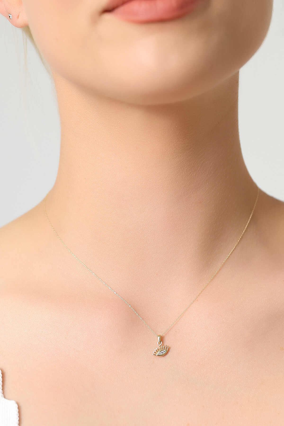 14 Ayar Altın Göz Kolye