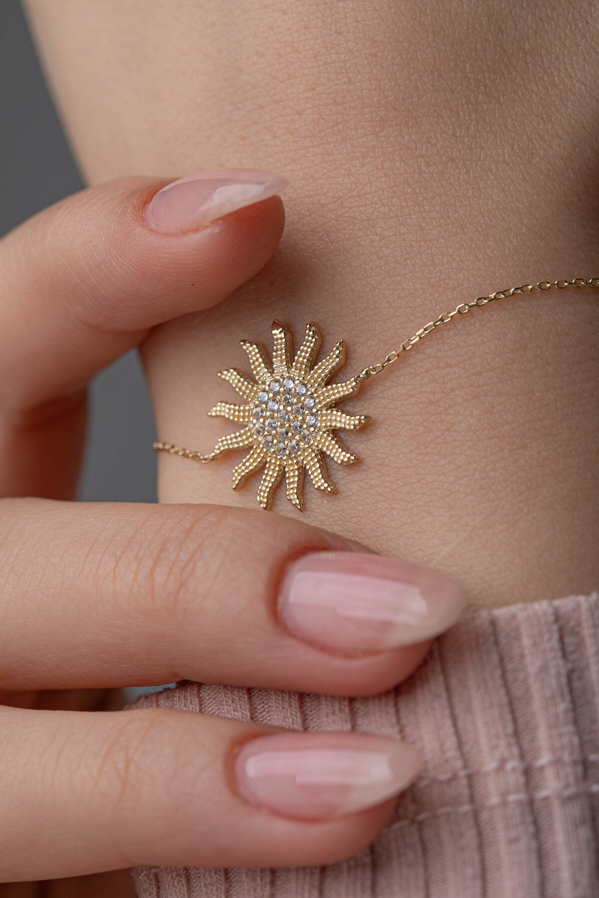 14 Ayar Altın Güneş Bileklik