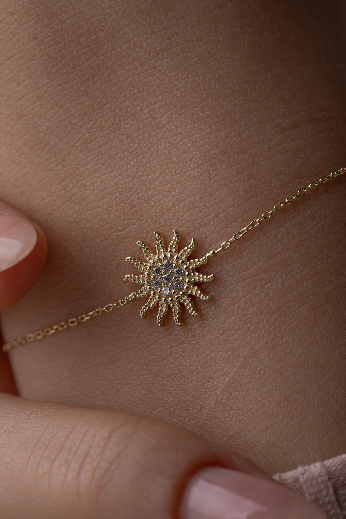 14 Ayar Altın Güneş Bileklik