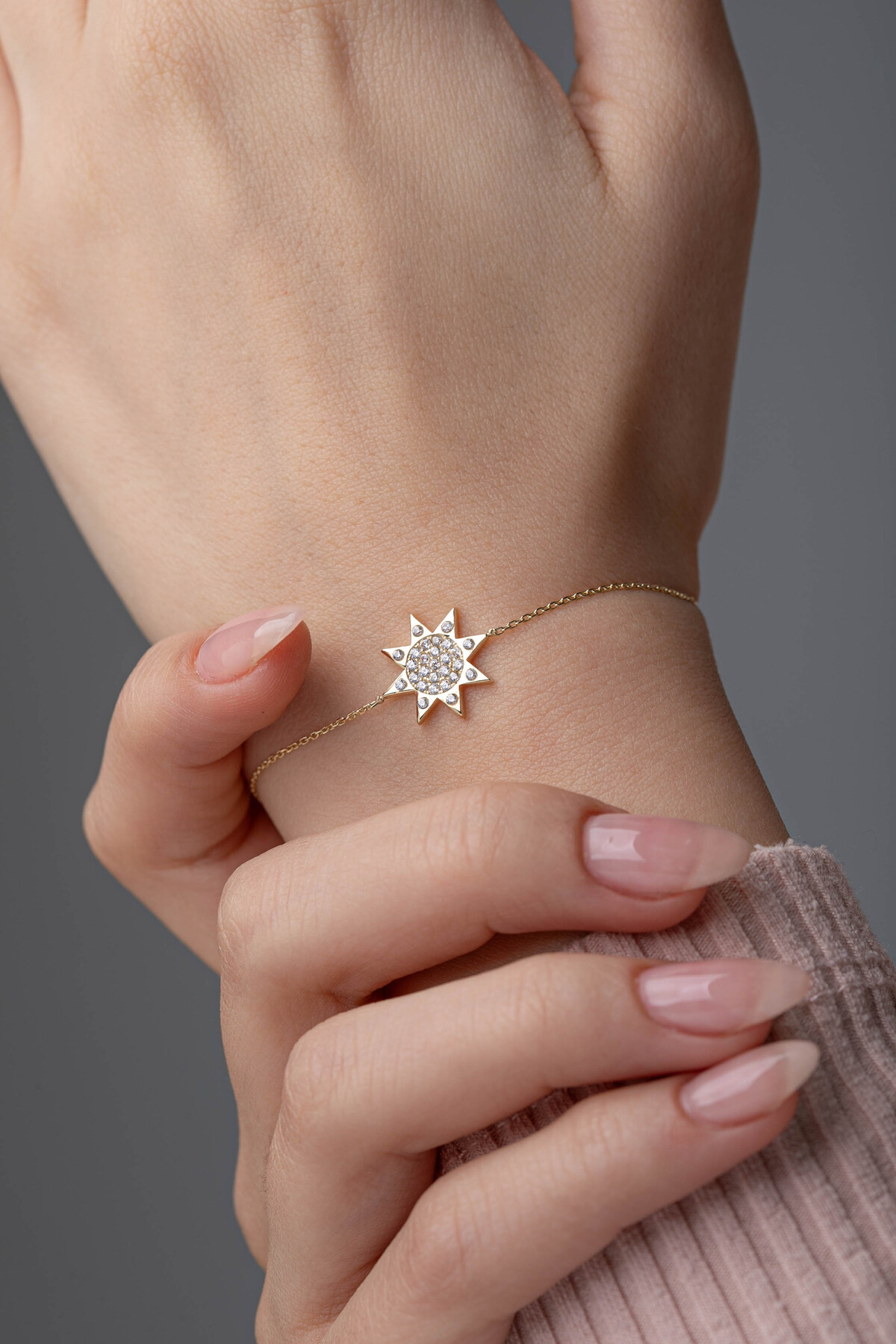 14 Ayar Altın Güneş Bileklik