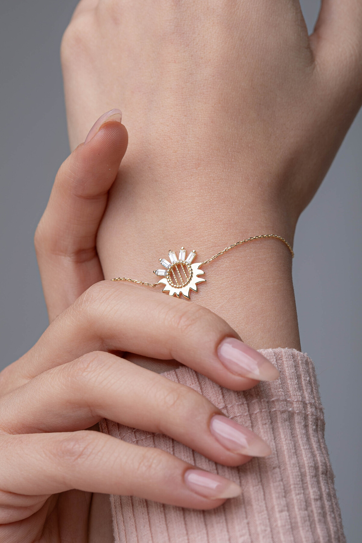 14 Ayar Altın Güneş Bileklik