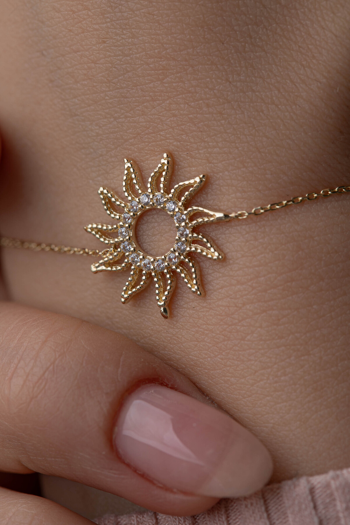 14 Ayar Altın Güneş Bileklik