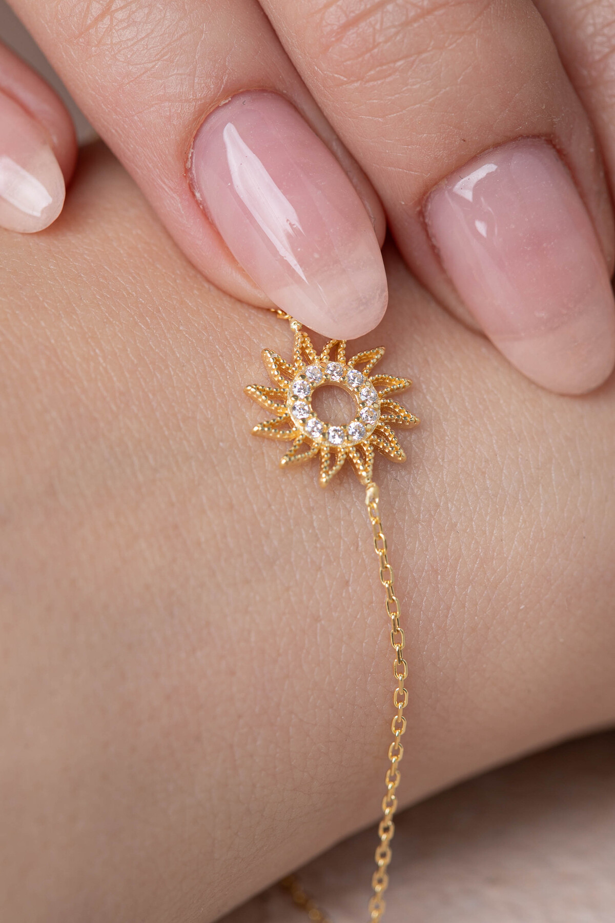 14 Ayar Altın Güneş Bileklik