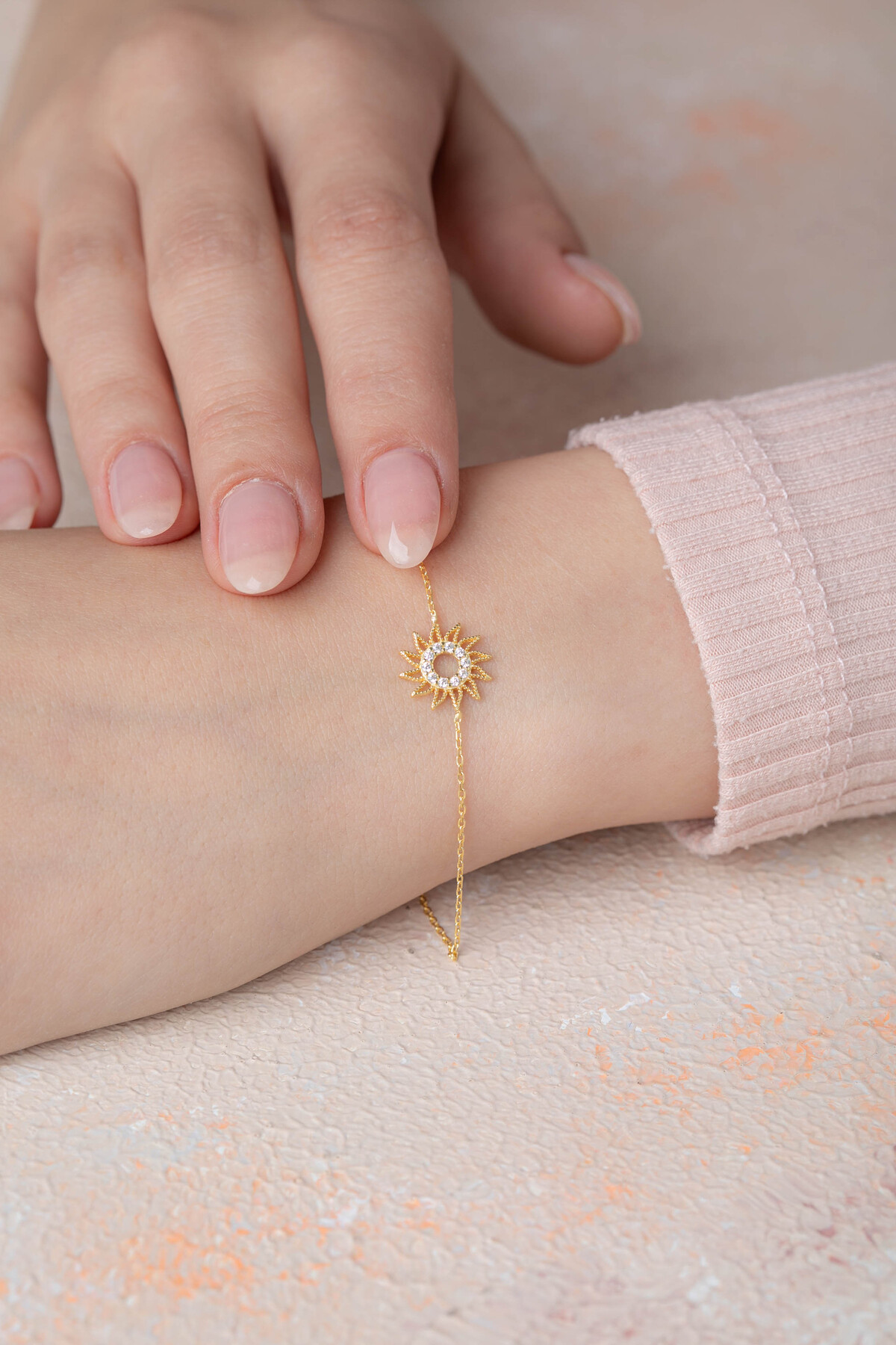 14 Ayar Altın Güneş Bileklik