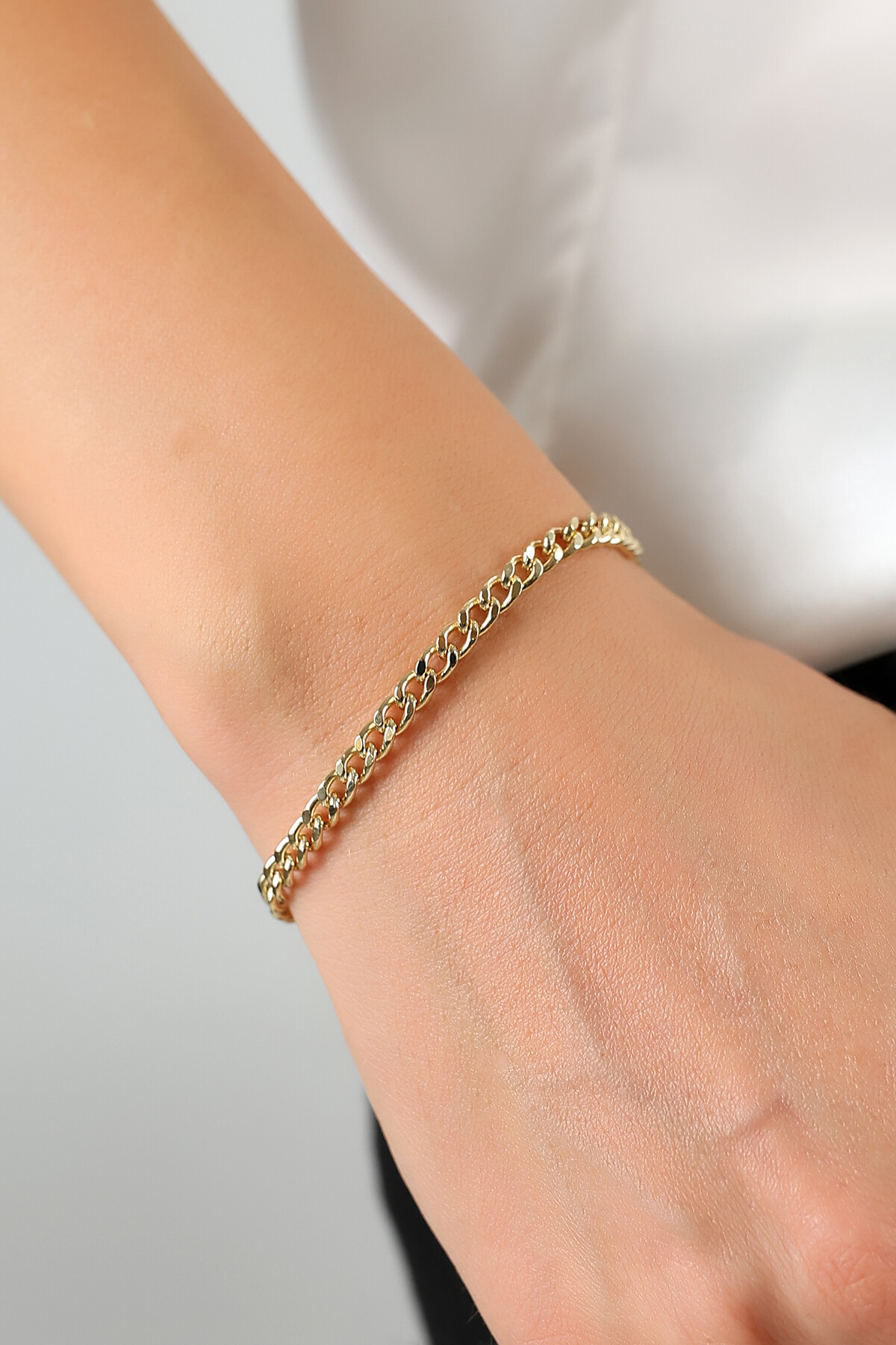 14 Ayar Altın Gurmet Zincir Bileklik