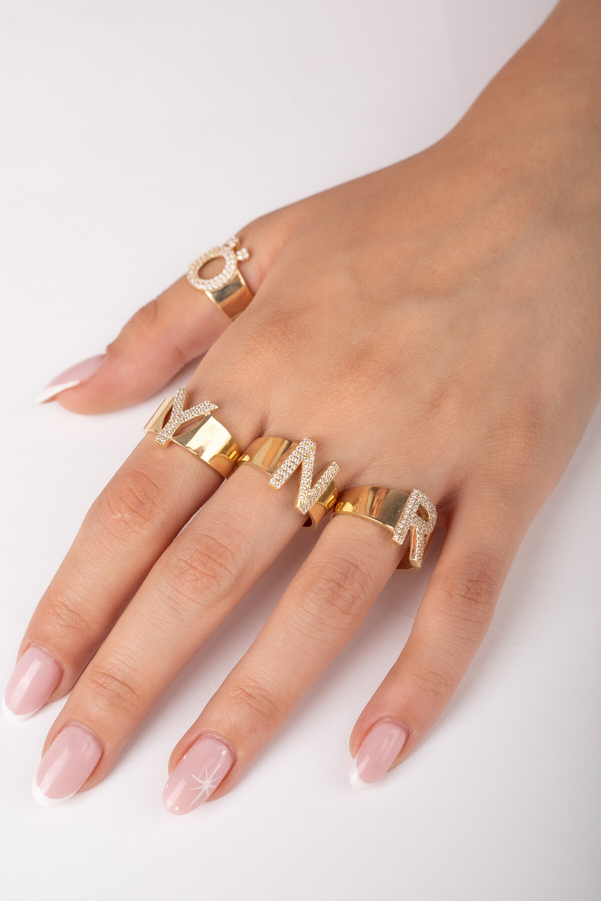 14 Ayar Altın Harf Yüzük