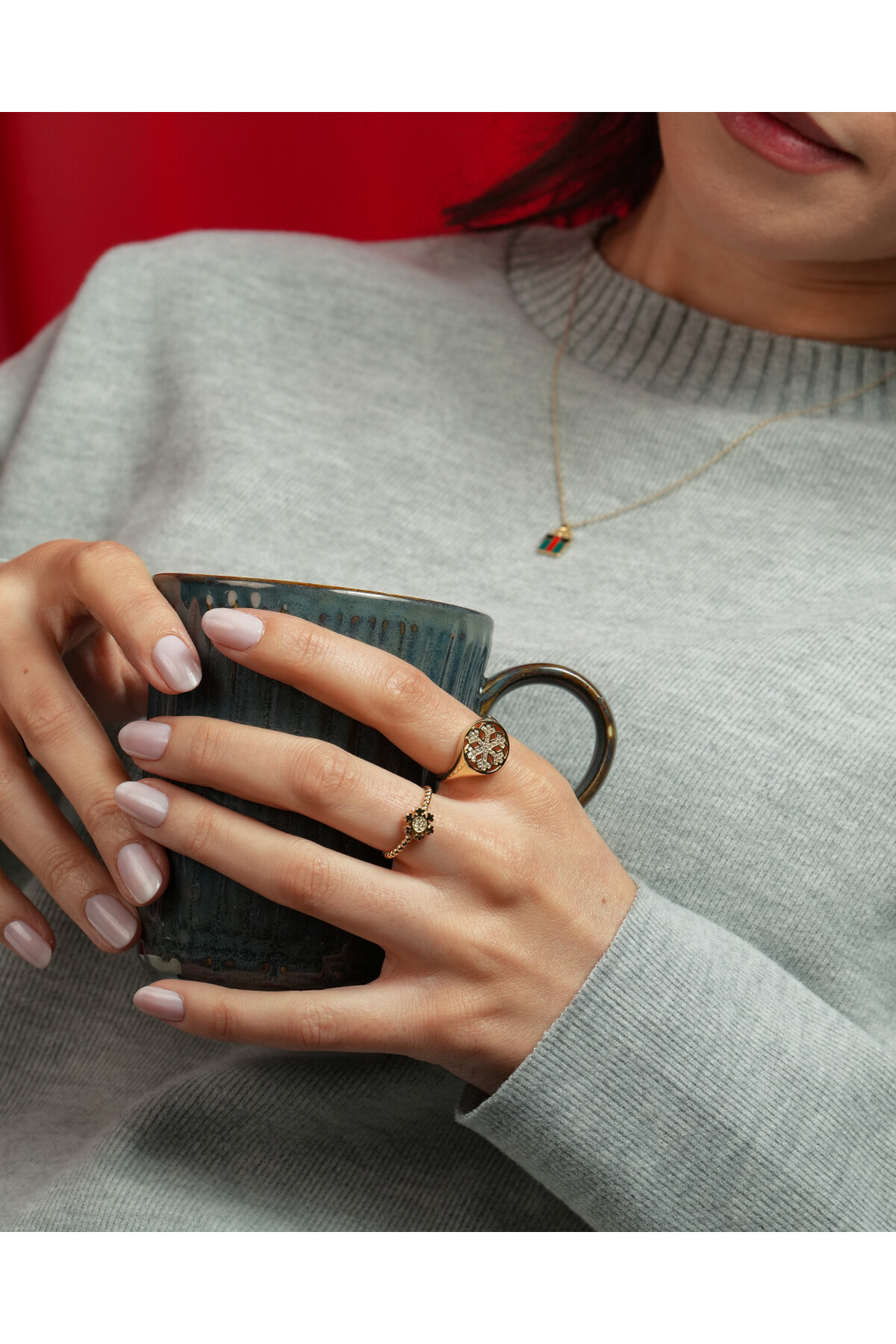 14 Ayar Altın Hediye Paketi Kolye