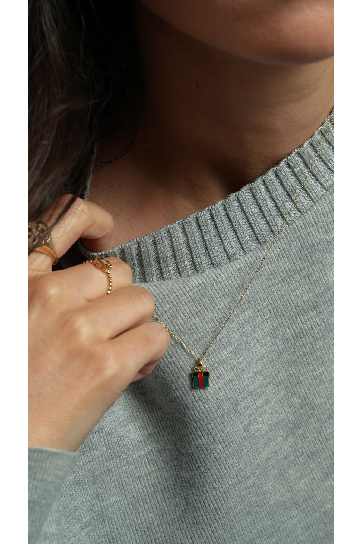 14 Ayar Altın Hediye Paketi Kolye