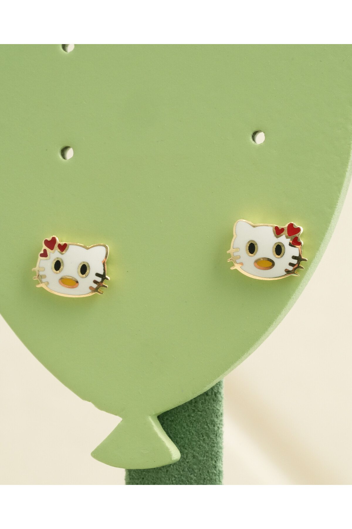 14 Ayar Altın Hello Kitty Çocuk Küpe