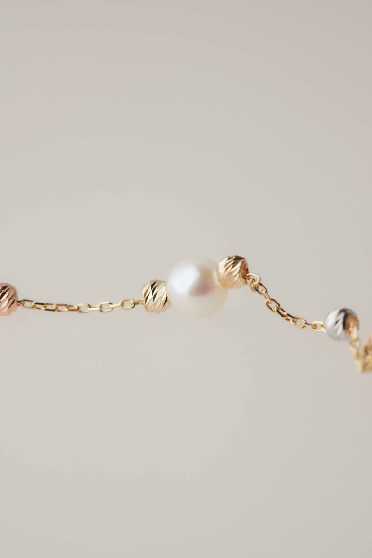 14 Ayar Altın İnci Bileklik