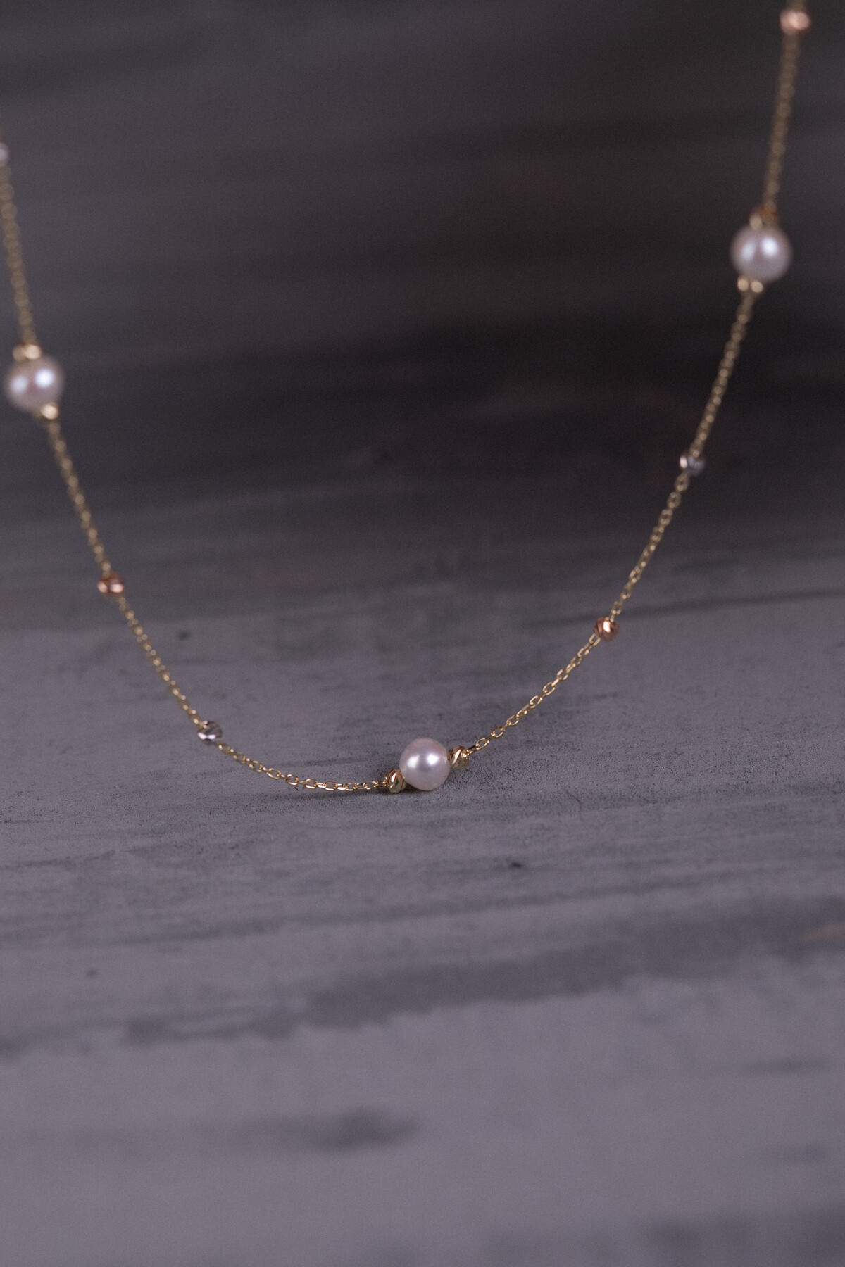 14 Ayar Altın İnci Kolye