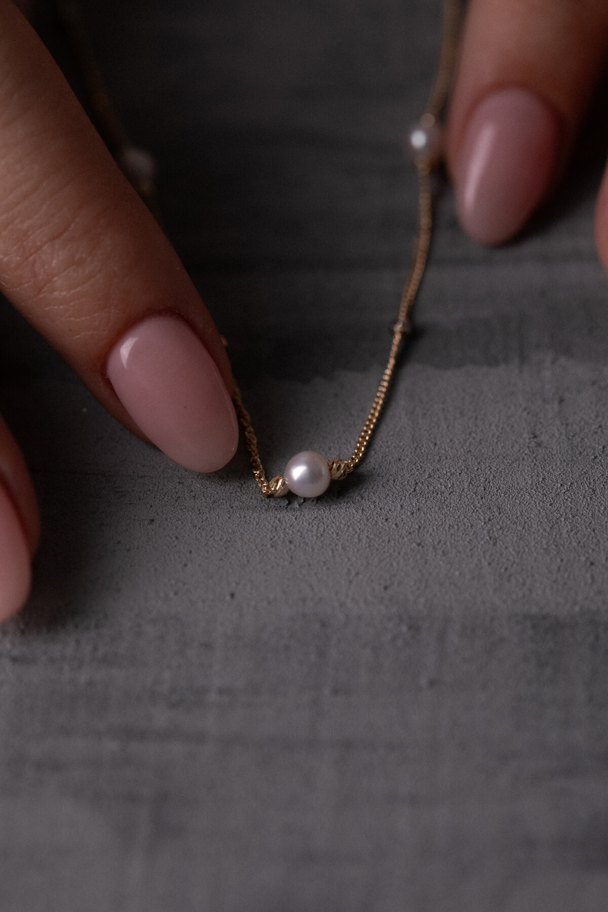 14 Ayar Altın İnci Kolye