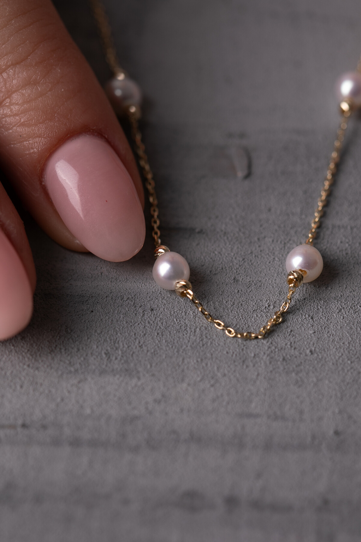 14 Ayar Altın İnci Kolye