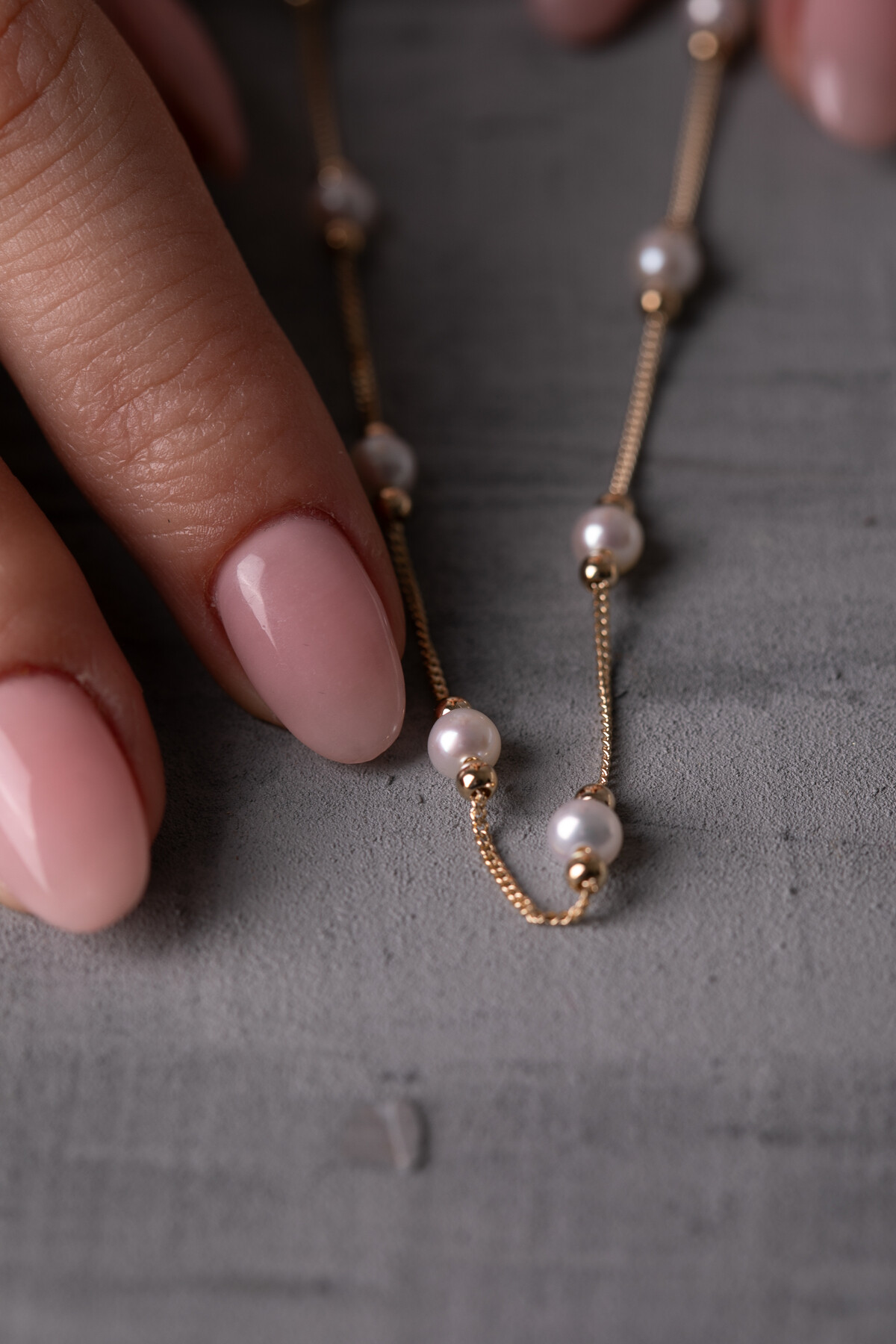 14 Ayar Altın İnci Kolye