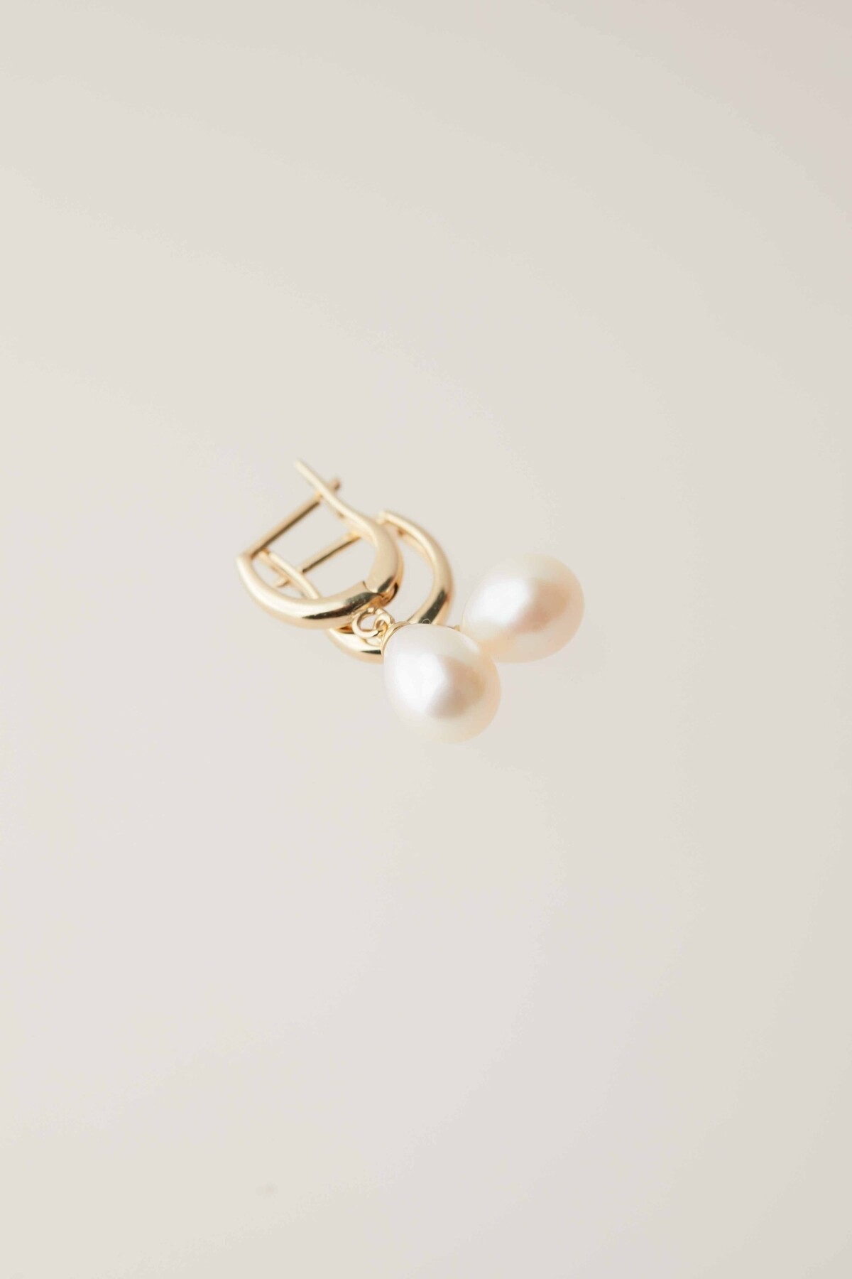 14 Ayar Altın İnci Küpe