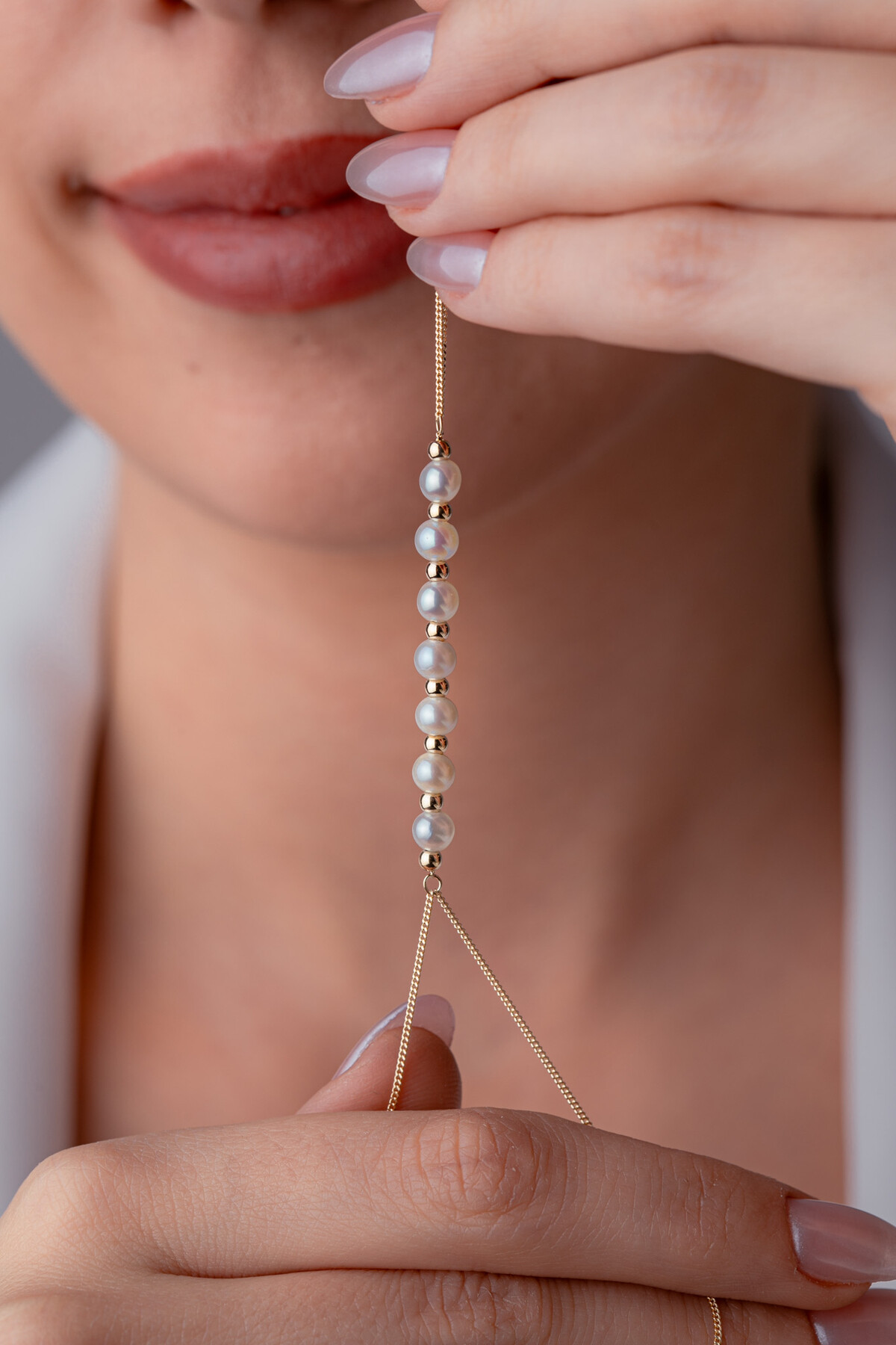 14 Ayar Altın İnci Sıralı Şahmeran