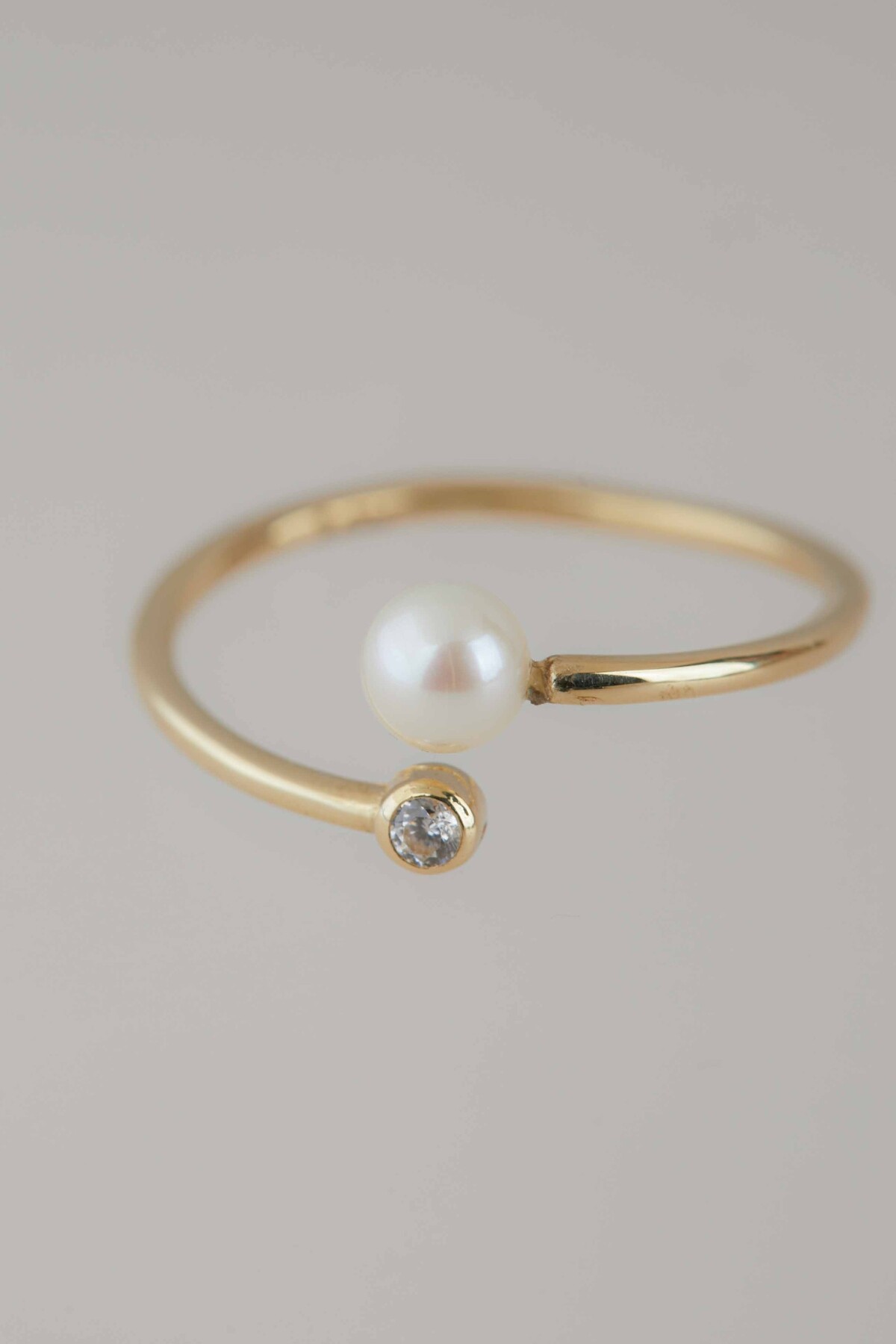 14 Ayar Altın İnci Yüzük