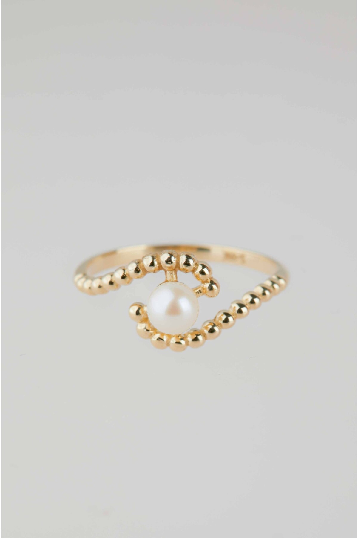 14 Ayar Altın İnci Yüzük